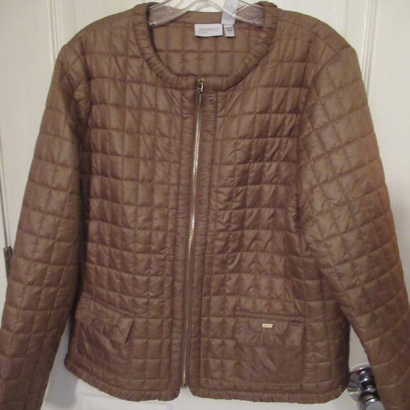 Zenergy by Chico’s Brown Puffer Jacket Size 2‎ - Picture 3 of 4